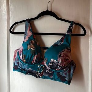 Corset Floral Bikini Top